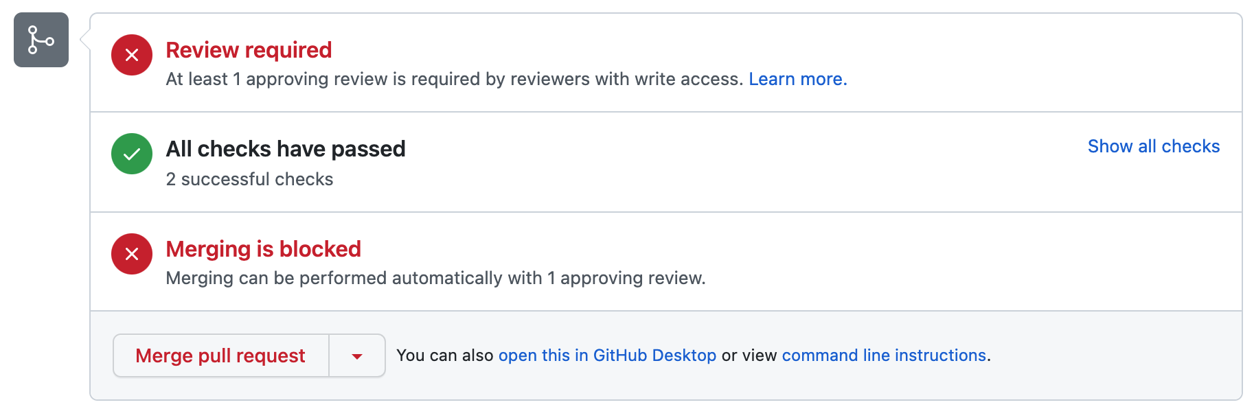 GitHub PR admin override